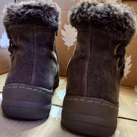 BareTraps Women's Adalyn Boot Brown Sueded Fur Lined Winter Shoe LN~Hardly Worn - Picture 11 of 12